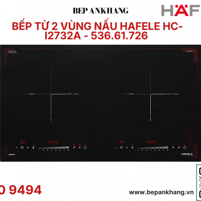 Bếp từ 2 vùng nấu Hafele HC-I2732A - 536.61.726 - Made in Malaysia - Mặt kính Schott Ceran